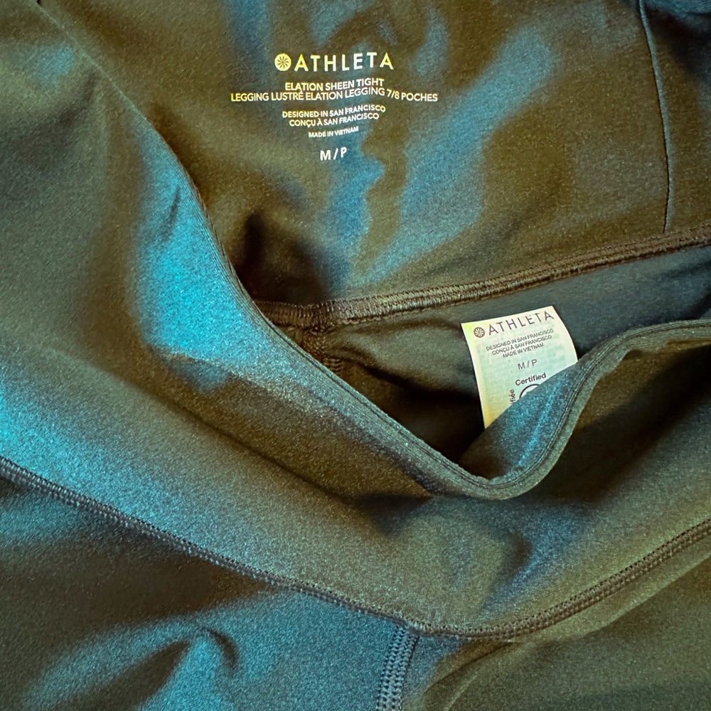 💵 NWOT | ATHLETA Ultra High Rise Sheen Legging in Cypress Green - Picture 7 of 9